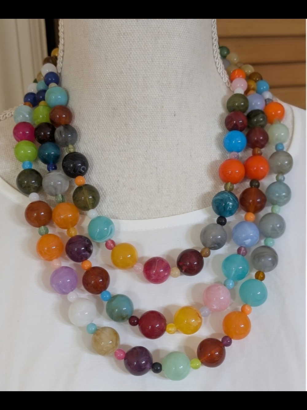 Plunder Multicolor Glossy Bead Layered Necklace